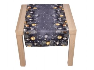 Vánoční ubrus Jehličí a baňky CYH5918C 40x140 cm