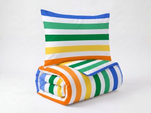 Prodloužené flanelové povlečení 140x220, 70x90 cm Duha v pruzích