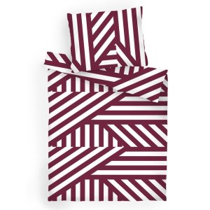 Bavlněné povlečení Zebra bordó 140x200, 70x90 cm