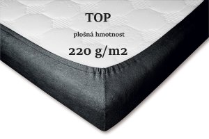 Froté prostěradlo černé