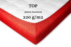 Froté prostěradlo červené
