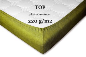 Froté prostěradlo olivové