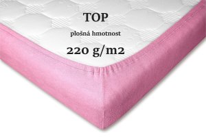 Froté prostěradlo starorůžové
