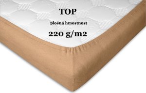Froté prostěradlo světle hnědé