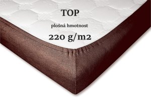 Froté prostěradlo tmavě hnědé