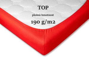 Jersey prostěradlo červené