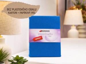 Jersey prostěradlo královská modř
