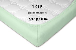 Jersey prostěradlo mentolové