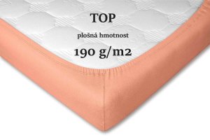 Jersey prostěradlo meruňka