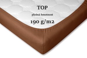 Jersey prostěradlo nugát