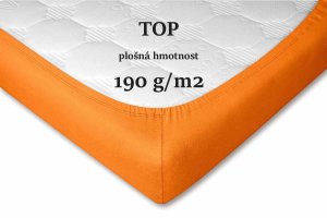 Jersey prostěradlo pomeranč