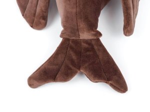Polštářek mikrospandex Mrož hnědý 35 cm