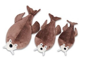 Polštářek mikrospandex Mrož hnědý 45 cm