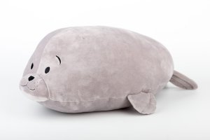 Polštářek mikrospandex Tuleň šedý 55 cm