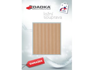 Povlečení atlas grádl proužek 2 cm béžový 140x200, 70x90 cm flap