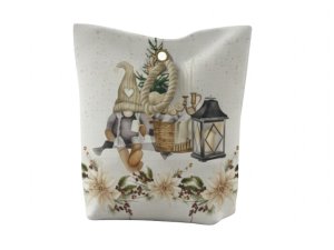 Vánoční dveřní zarážka Skřítek s lucernou CYH6060C 22x23 cm
