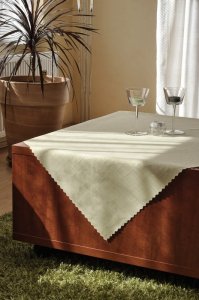Polášek Holešov Ubrus teflon UNI sv.smetanová 7319 Smetanová 100% polyester Bílá 120x160