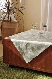 Polášek Holešov Ubrus teflon tisk 5537-3 Šedá 100% polyester květiny 50x100
