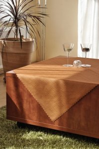 Polášek Holešov Ubrus teflon UNI skořicová 7316 100% polyester Oranžová Hnědá 75x75