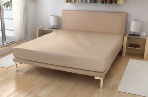 Polášek Holešov Prostěradlo jersey č.57 sv. béžová 100% bavlna Béžová 90x200 15 - 18 cm