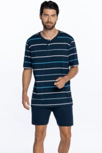 Soft Cotton GUASCH Pánské pyžamo AMADEO M Tmavě modrá GUASCH Pánské pyžamo AMADEO M Tmavě modrá - 8431204666938