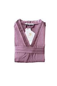Soft Cotton Luisa Moretti Dámská bambusová košilka ERICA s županem XL Borůvková Luisa Moretti Dámská bambusová košilka ERICA s županem XL Borůvk - 8680404145778