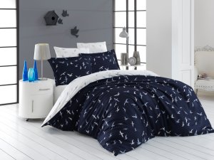 Prodloužené povlečení Satén 140x220, 70x90cm Liberta blue