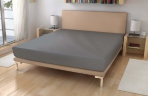 Polášek Holešov Froté prostěradlo č.61 středně šedá Šedá 85% bavlna + 15% polyamid 90x200 15 - 18 cm