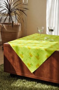Polášek Holešov Ubrus teflon tisk 5607/1 abstrakce 100% polyester Zelená 100x130