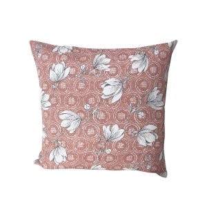 Polášek Holešov Povlak Loneta č. 17 40x40 květiny 70% bavlna + 30% polyester Starorůžová