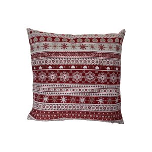 Polášek Holešov Povlak Vánoční 5950-1 40x40 Červená Vánoce 65% Polyester+3%Lurex+32%Bavlna