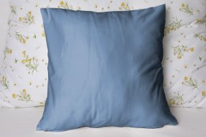 Polášek Holešov Povlak satén Light blue 40x40 100% bavlna Modrá