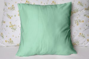 Polášek Holešov Povlak satén Light green 40x40 100% bavlna Zelená