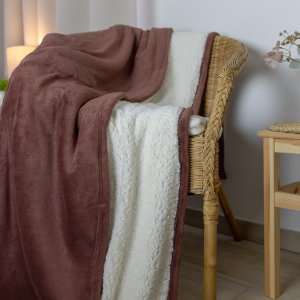 Polášek Holešov Deka beránek č. 45 100% polyester Hnědá 150x200