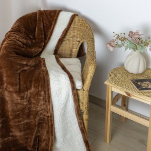 Polášek Holešov Deka beránek č. 58 100% polyester Hnědá 150x200