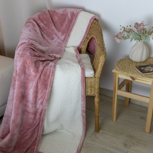 Polášek Holešov Deka beránek č. 71 100% polyester 150x200 Starorůžová