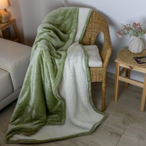 Polášek Holešov Deka beránek č. 75 100% polyester Zelená 150x200
